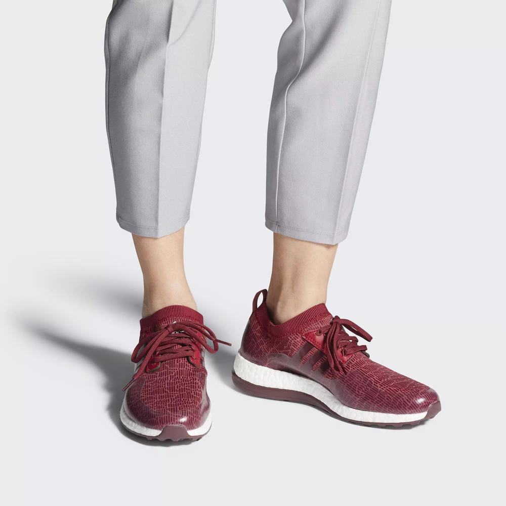Adidas Pureboost XG Tenis De Golf Rojos Para Mujer (MX-18768)
